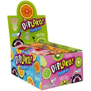 DIPLOKO NEON FRUTAS SABOR SORT 12X30X10G