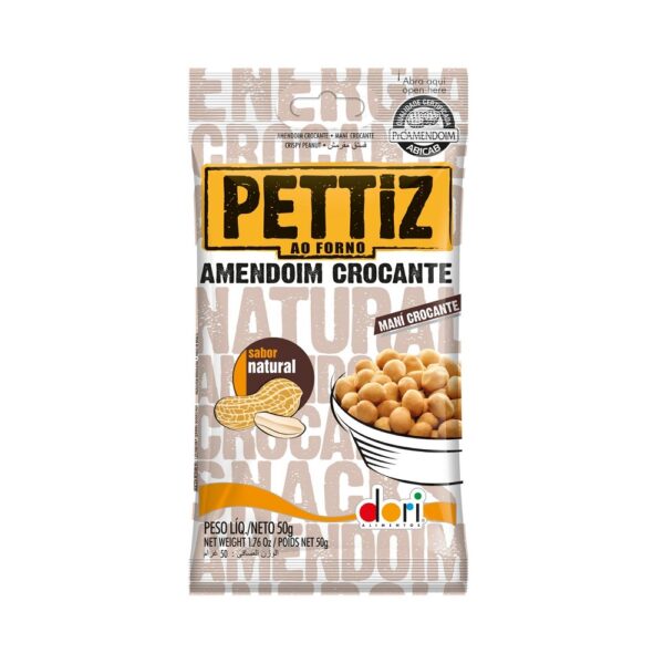 AMENDOIM PETTIZ NATURAL CROC 30X50GR