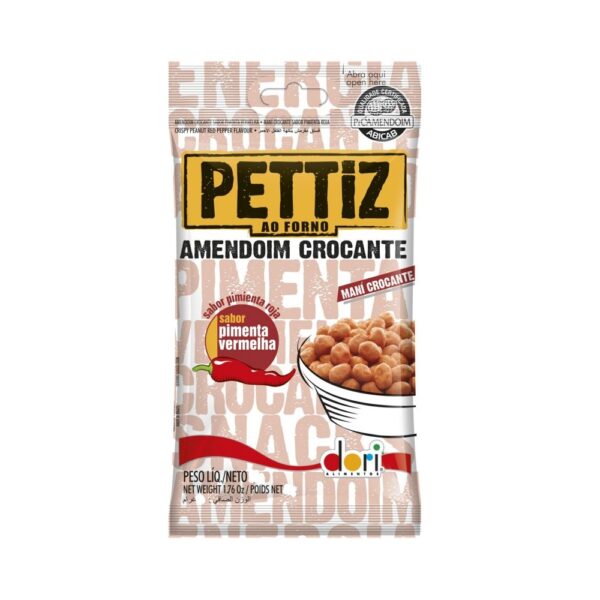 AMENDOIM PETTIZ PIMENT VERM CROC 36X120GR