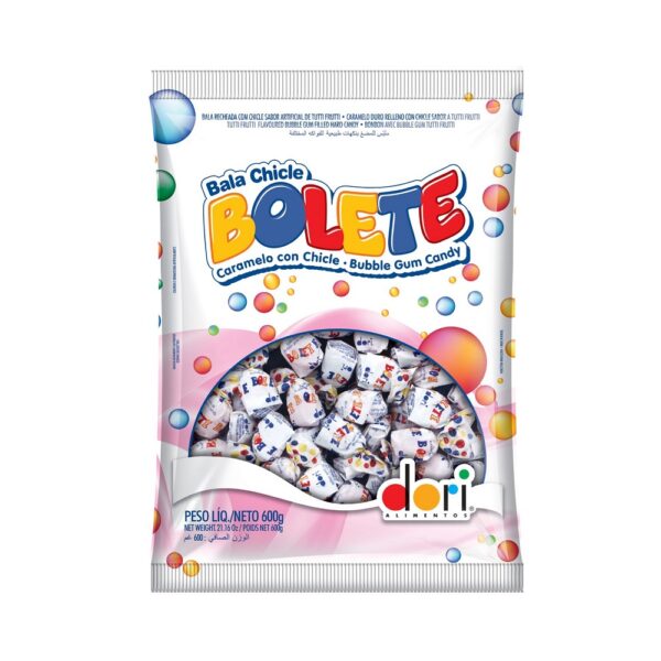 BALA BOLETI TUTTI FRUTTI 600GR (CX/30PC)