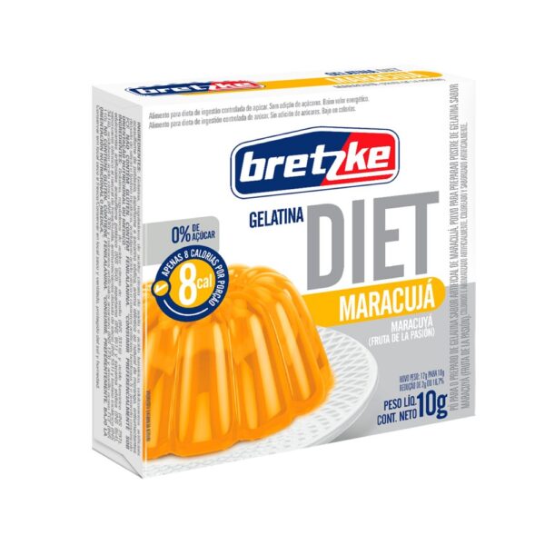 GELATINA DIET MARACUJÁ BRETZKE 10GR (CX36)
