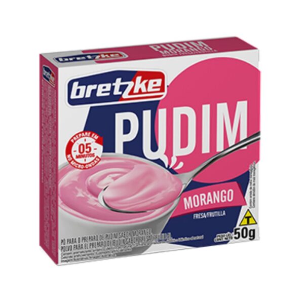 PUDIM MORANGO BRETZKE 50GR (CX/36UN)