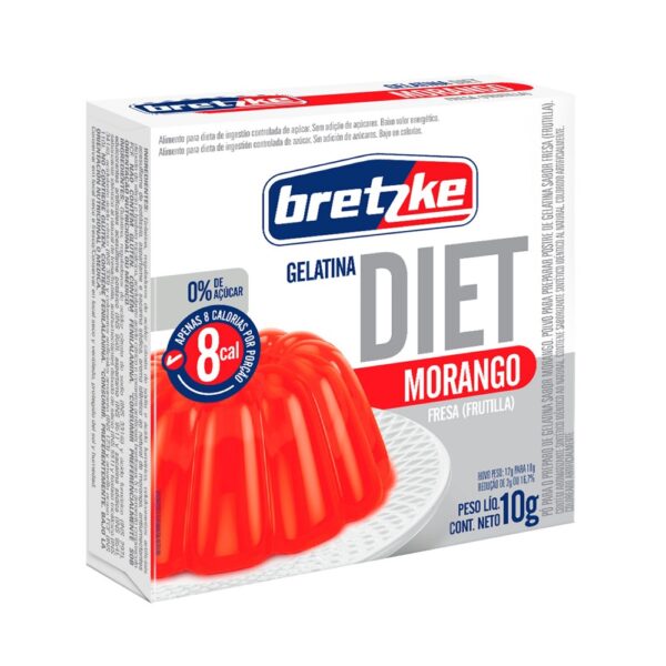 GELATINA DIET MORANGO BRETZKE 10GR (CX36)