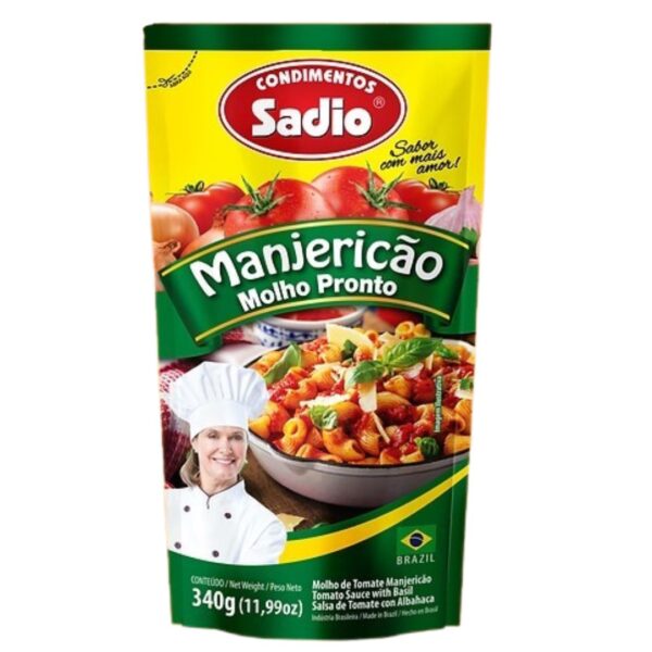 MOLHO DE TOMATE MANJERICÃO SADIO 24X300G